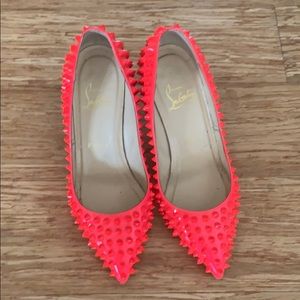 Christian Louboutin Pigalle Spike 100 Neon Coral